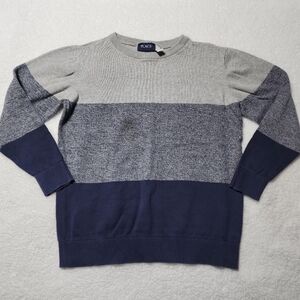 Childrens Place Boys Blue and Gray Colorblock Sweater